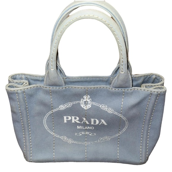 Prada Handbags - *SOLD*PRADA Canapa Small Tote With Original Cards of Authencity and Dust Bag.